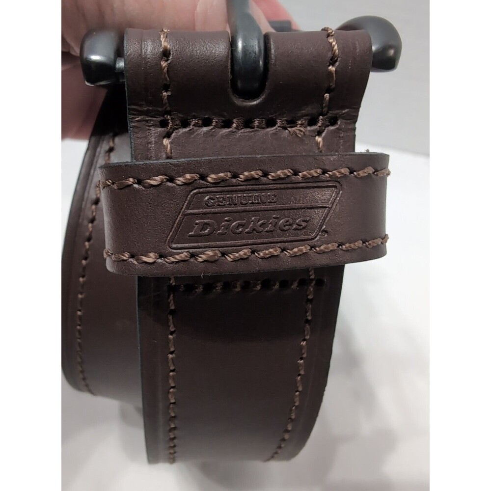 DICKIES belt  Men's size 46-48 BROWN leather 1.5" wide casual work